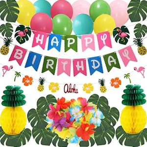 Tropical Hawaiian Luau Party Decor