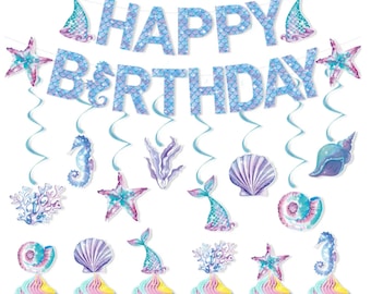 Mermaid Birthday Party Decorations Kit