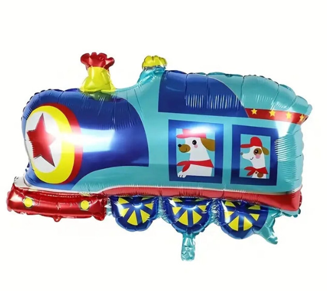 Train Balloon Stack Set of 2 Train Balloons - Etsy