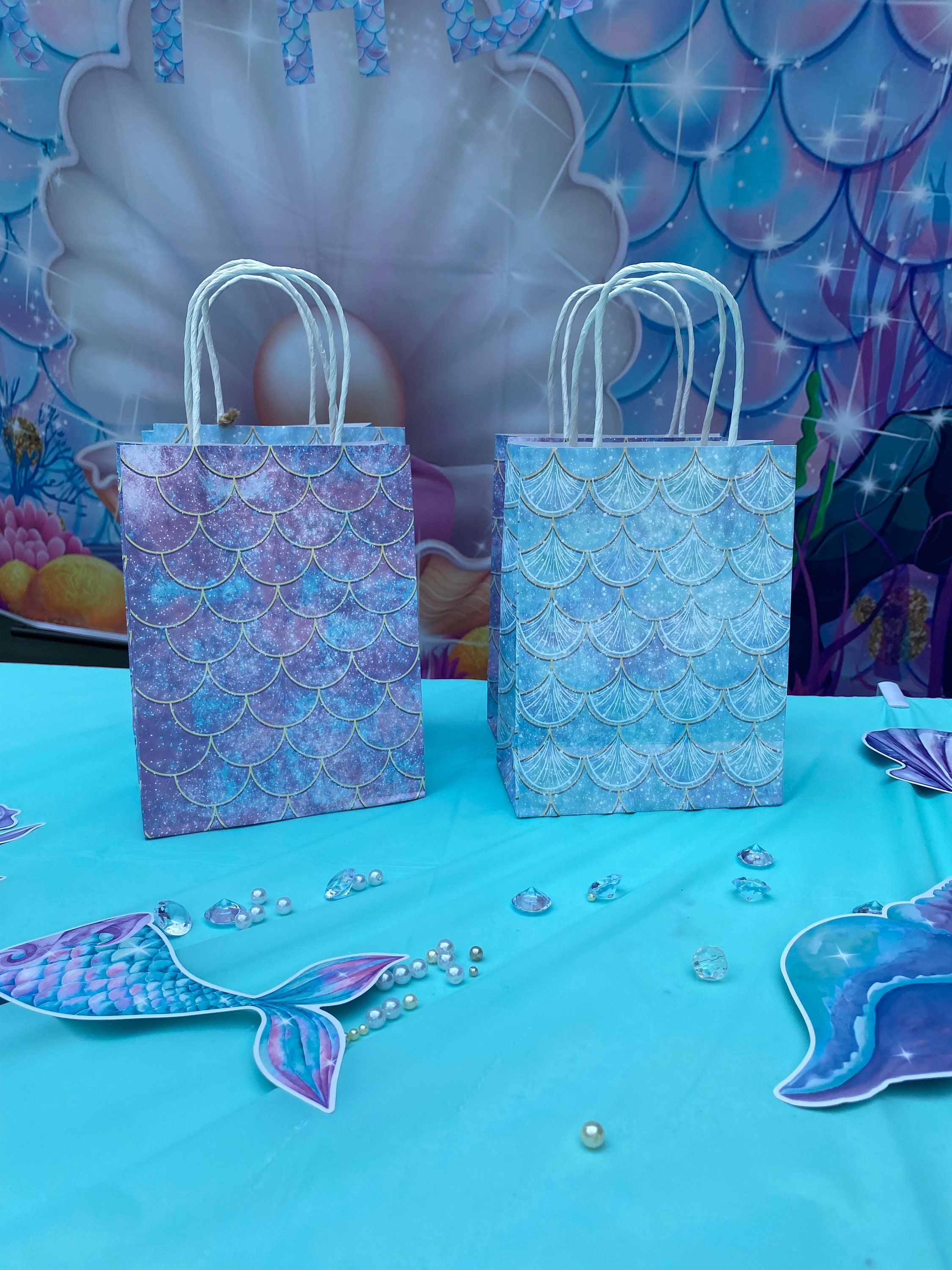 Mermaid Party Favor Bags Set of 12 - Etsy