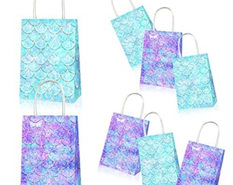 Mermaid Party Favor Bags Set of 12