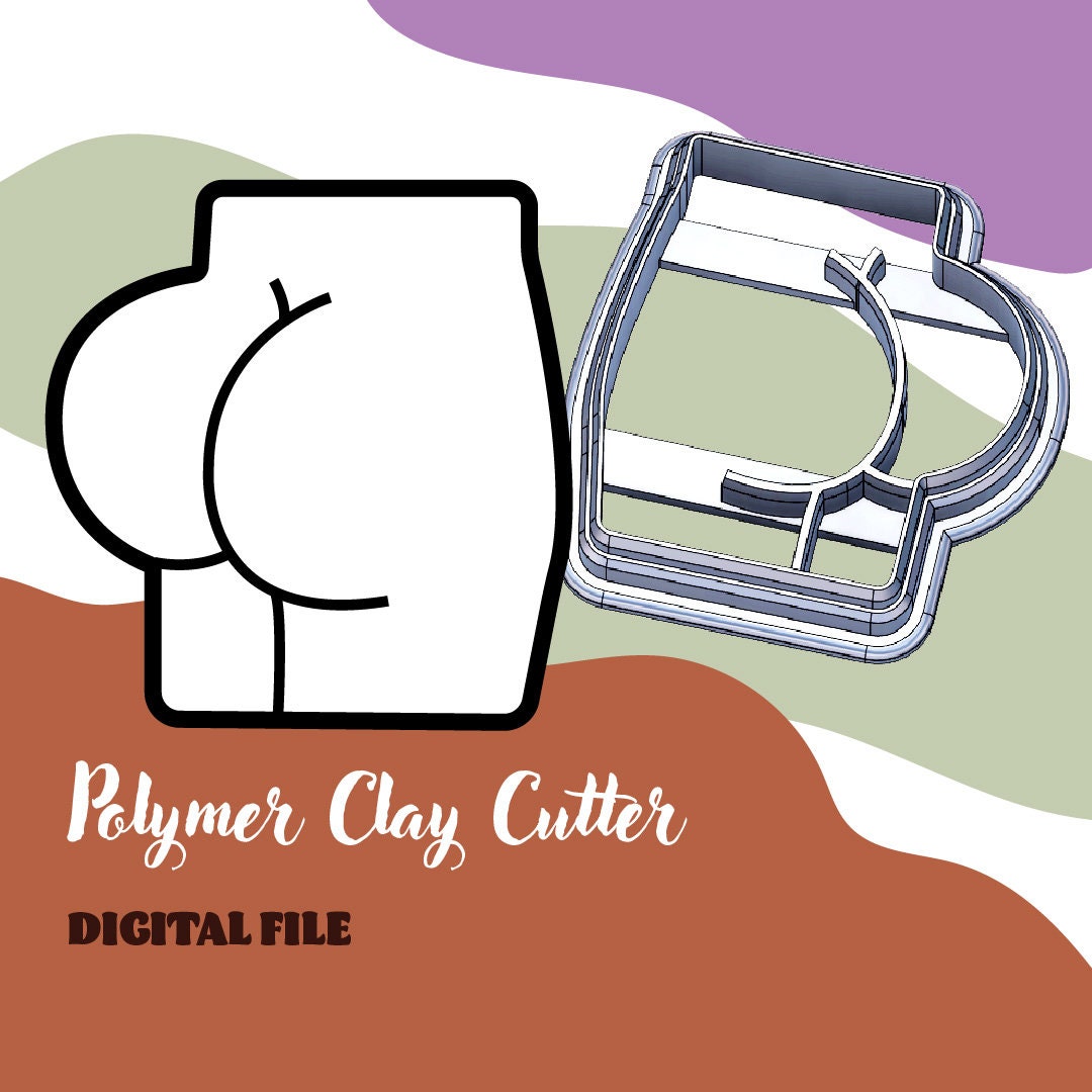 Human Cutter Shape Human Bottom Cutter| Digital STL File, Polymer Clay Cutter, Woman's ...