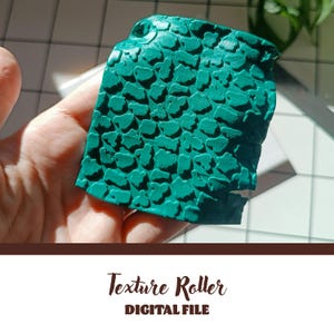 Kuh-Muster | TEXTURWALZE | Digitale STL-Datei, Ohrring-Werkzeug, Polymer Clay Versorgung, Nudelholz