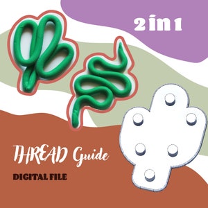 以下が含まれることがあります： 2つの緑色の粘土のヘビの形を作るための指示を含むデジタルファイル。ファイルには、5つの円が蛇の配置のために含まれているサボテンの形のテンプレートが含まれています。