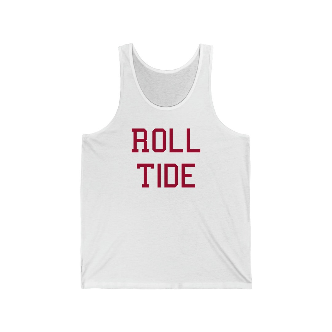 ROLL TIDE Unisex Jersey Tank, University of Alabama Tank Shirt, Crimson