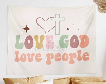 Boho Tapestry Nursery Wall Decor Christian Wall Hanging Boho Playroom Decor Girls Room Bible Verse Wall Tapestry for Kids Religious Gift
