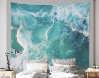 Wave Tapestry Ocean Tapestry Wall Hanging Decor for Bedroom Coastal Decor Water Tapestry Ocean Wall Art Ocean Wall Decor College Dorm Decor