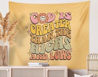 Christian Tapestry Scripture Tapestry Christian Wall Decor Dorm Decor Boho Decor Gift Jesus Tapestry Retro decor Christian Boho Wall Hanging