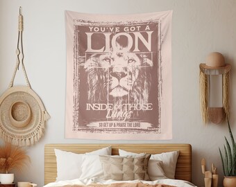 Christian Boho Tapestry Wall Hanging Retro Tapestry Girls Tapestry Christian Gift for Her Christian Nursery Tapestry Nursery Wall Art