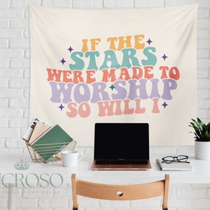 Christian Tapestry Boho Tapestry Wall Hanging Christian Gift for Her Retro Art Retro Tapestry College Dorm Decor Christian Wall Hanging