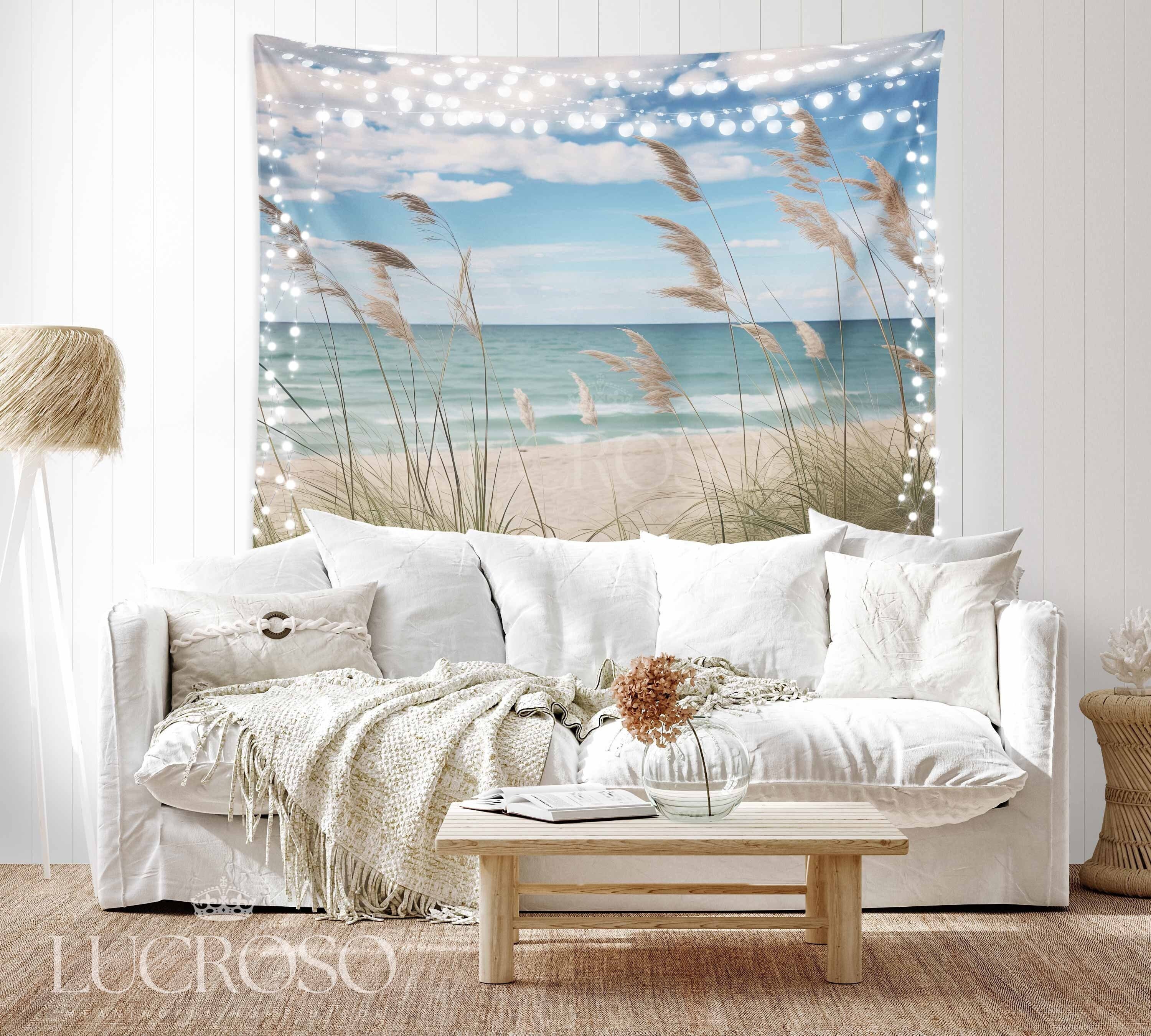 Beach Decor Beach Tapestry Beachy Decor Ocean Wall Art Water Tapestry Ocean Decor Ocean Wall Hanging Sand Wall Art College Dorm Room Decor