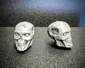 Juego de 2 tapones para válvulas de válvula con calavera de Terminator impresos en 3D / Accesorios para bicicletas