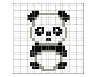 Crossstitch pattern - Little Panda 30x30 by Elise Broderie