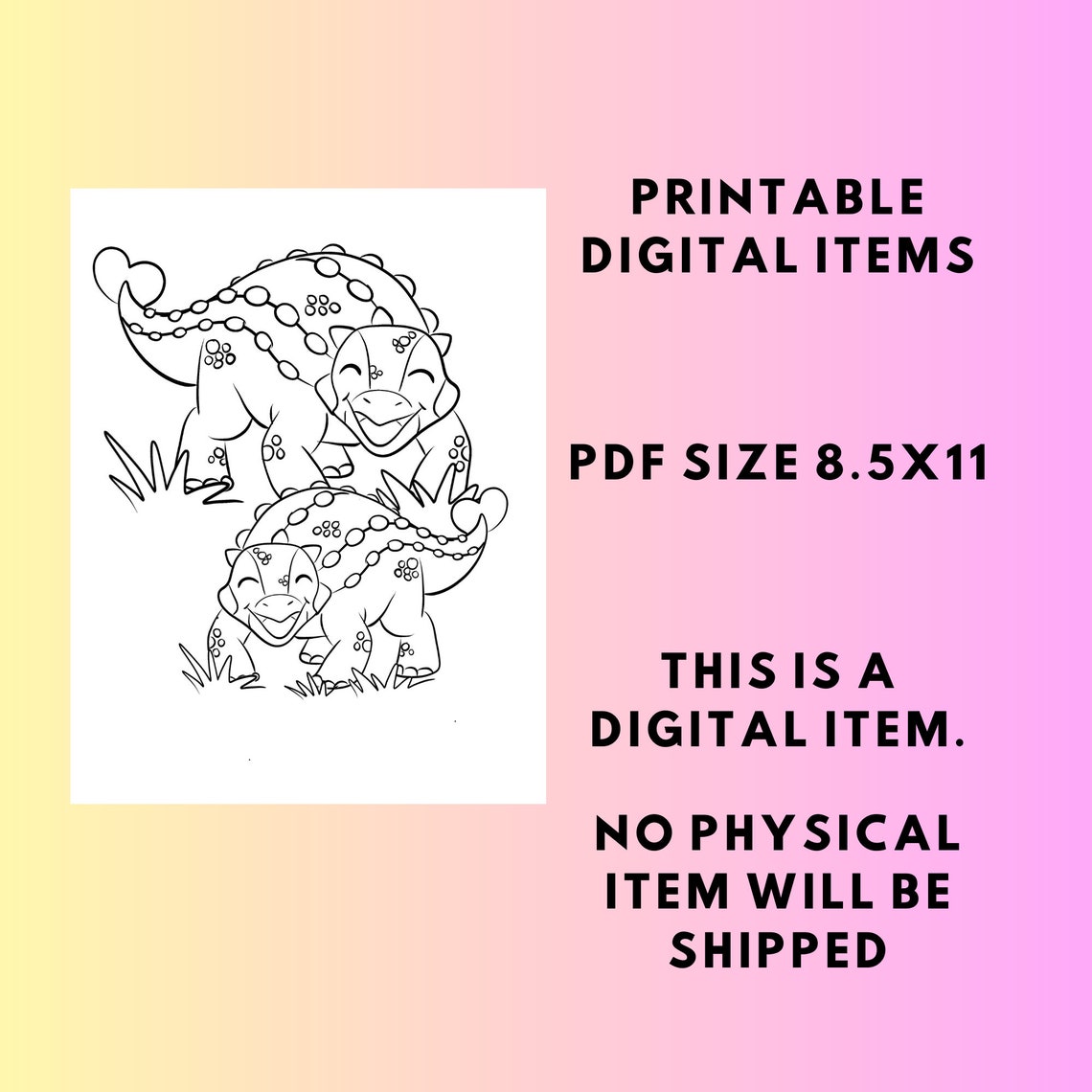 8 Printable Dino Colouring Sheets for Kids and Adults. - Etsy