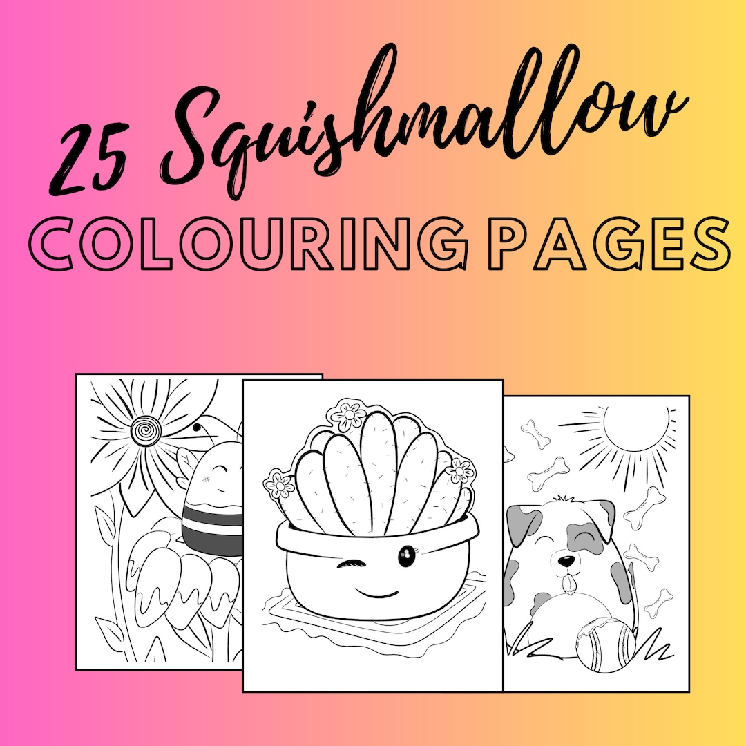 25 Printable Squishmallow Themed Colouring Pages for Kids and Adults. - Etsy