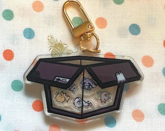 Free kittens shaker charm keychain