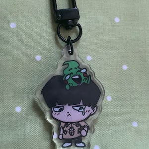 Monkey Shirt Mob Keychain and Pin