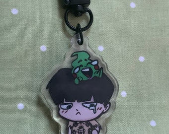 Monkey Shirt Mob Keychain and Pin