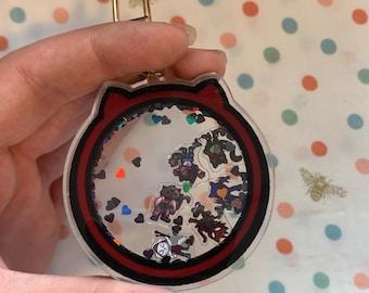 Spider cat verse shaker charm keychain meows morales