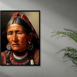 Impresión digital de arte zapoteca, impresión digital de arte mexicano, anciano zapoteca, decoración del hogar, arte de la pared,