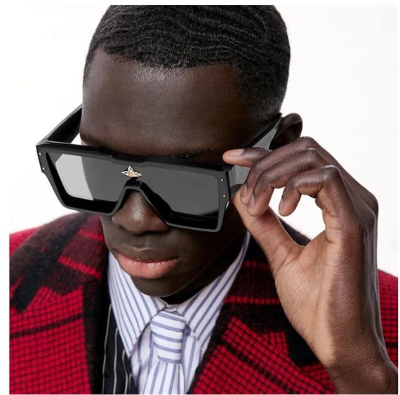 Sunglasses Men Women Square Frame Oversized Flat Lens Luxury 