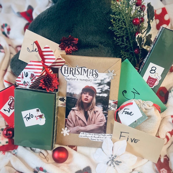 Advent Calendar Christmas Blind Date with a TAYLOR SWIFT-MAS Curated Gift Box, Mystery Book, Book Lover Gift, Bookworm Gift...