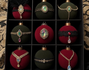Velvet Baroque Gothic Ornaments, gothmas, moody ornaments