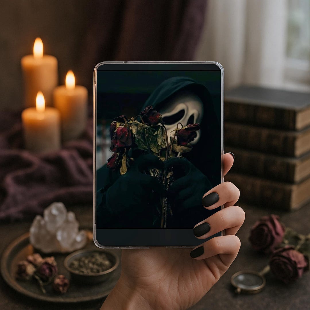 Ghostface Kindle Insert: Horror Roses, Laminated Cardstock + Stickers ...