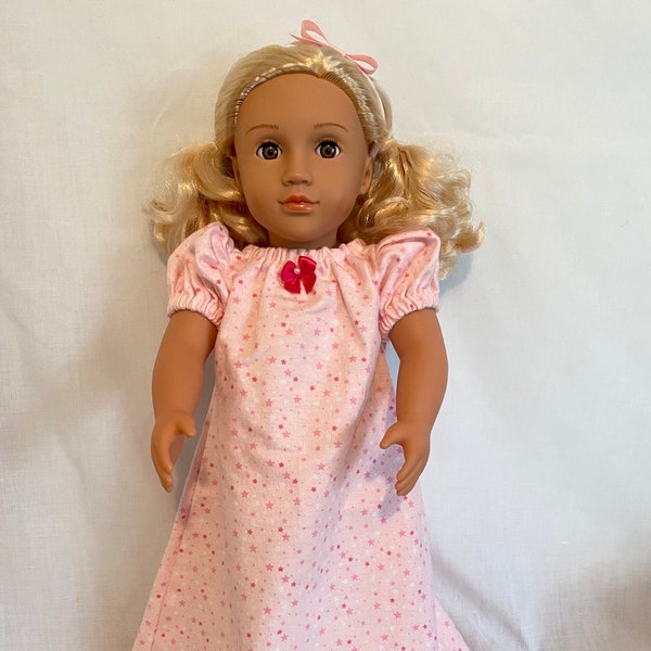 Flannel Nightgown for 18 inch Doll