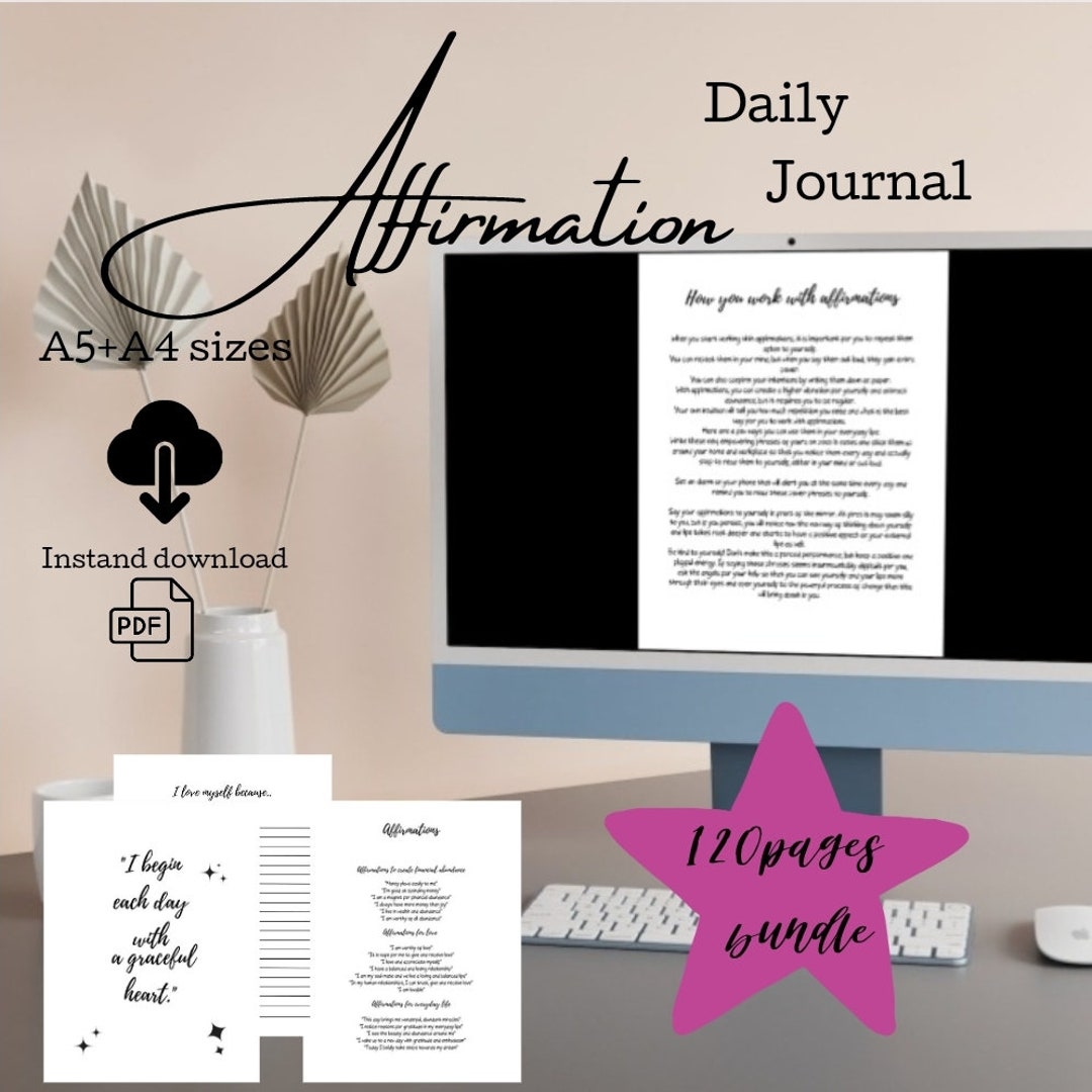 Printable Affirmation Planner - Etsy