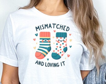 Cute Mismatched Socks Tee, Cute Socks Shirt, Cozy Socks T-Shirt, Giftful Socks Top, Unique Gift Idea, Gift For Her, Sock Person Tee, Unisex