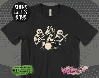 Arctic Snow Monkeys Band T-Shirt, Cool Animal Graphic Tee, Music Lover Shirt, Unique Band T-Shirt, Rock Band Design, Novelty Funny Shirt
