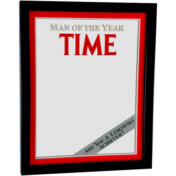 The Big Lebowski achiever Mirror - Man of the Year Time magazine Mirror: Collectible Exact Replica (18″x22″ or 12″x16″ or 10″x12″)
