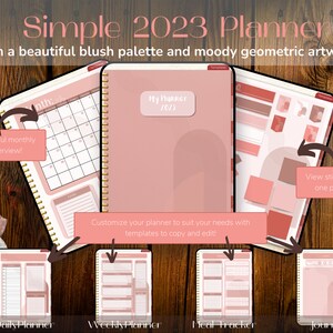 Minimalist Blush 2023 Digitaler Planer