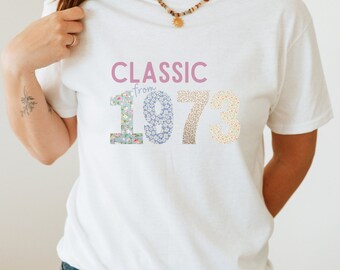 1973 Tshirt 1973 Geburtstag 50. Geburtstag Tshirt Hippie Shirt Cottagecore Shirt Übergroßes T-Shirt Geburtstag Shirt Vintage T Shirt