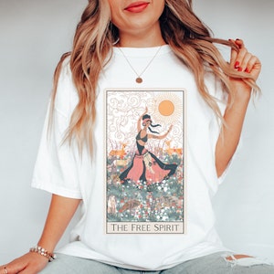 Tarot chemise Tarot carte chemise Tarot t-shirt Cottage Core chemise Forestcore vêtements Cottage Core t-shirt Fairycore chemise Fairycore vêtements