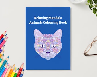 Relaxing Animal Mandala Coloring Book - Printable