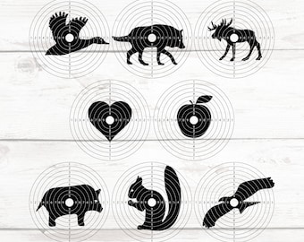 Archery Targets: Animal Printable Vector Files (Digital Download)
