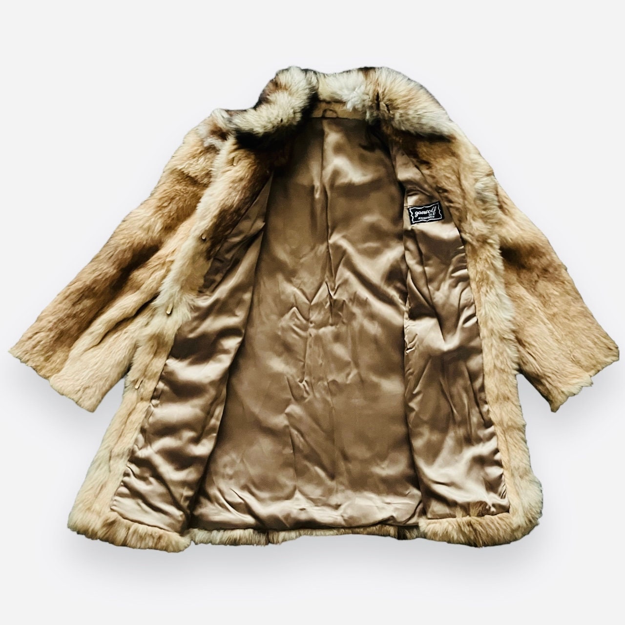 人気便利グッズ 80s Vintage Iconic Fox Coat Berlin Y2K Oversized Coat Fur ジャケット・アウター