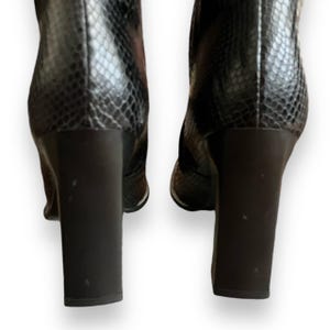 Vintage Buffalo London Leather Ankle Boots | 90s Y2K Square Toe Block Heel | Archive Statement Boots image 8