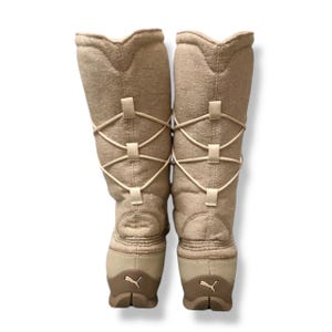 PUMA Ultra rare Y2K Vintage boxing boots Mostro Futuristic 90s 00s Gorpcore Cottagecore Beige Cream Grunge Wrestling Boots Subversive |UK4 image 8
