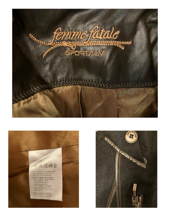SPORTALM Femme Fatale Iconic Y2K Vintage Wool Coat 90s 00s