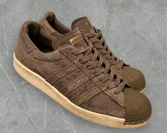 Ultra rare Mens Y2K ADIDAS SUPERSTAR BB2226 80s 90s olive suede vintage trainers opium drill sized UK 8.5