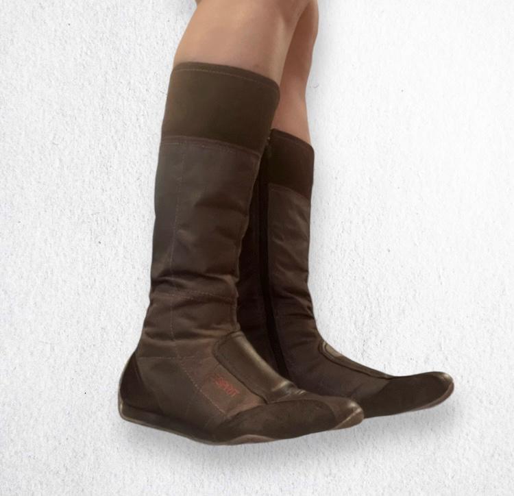 Vintage Boxing Boots Y2K High Knee Leather Archive Mostro