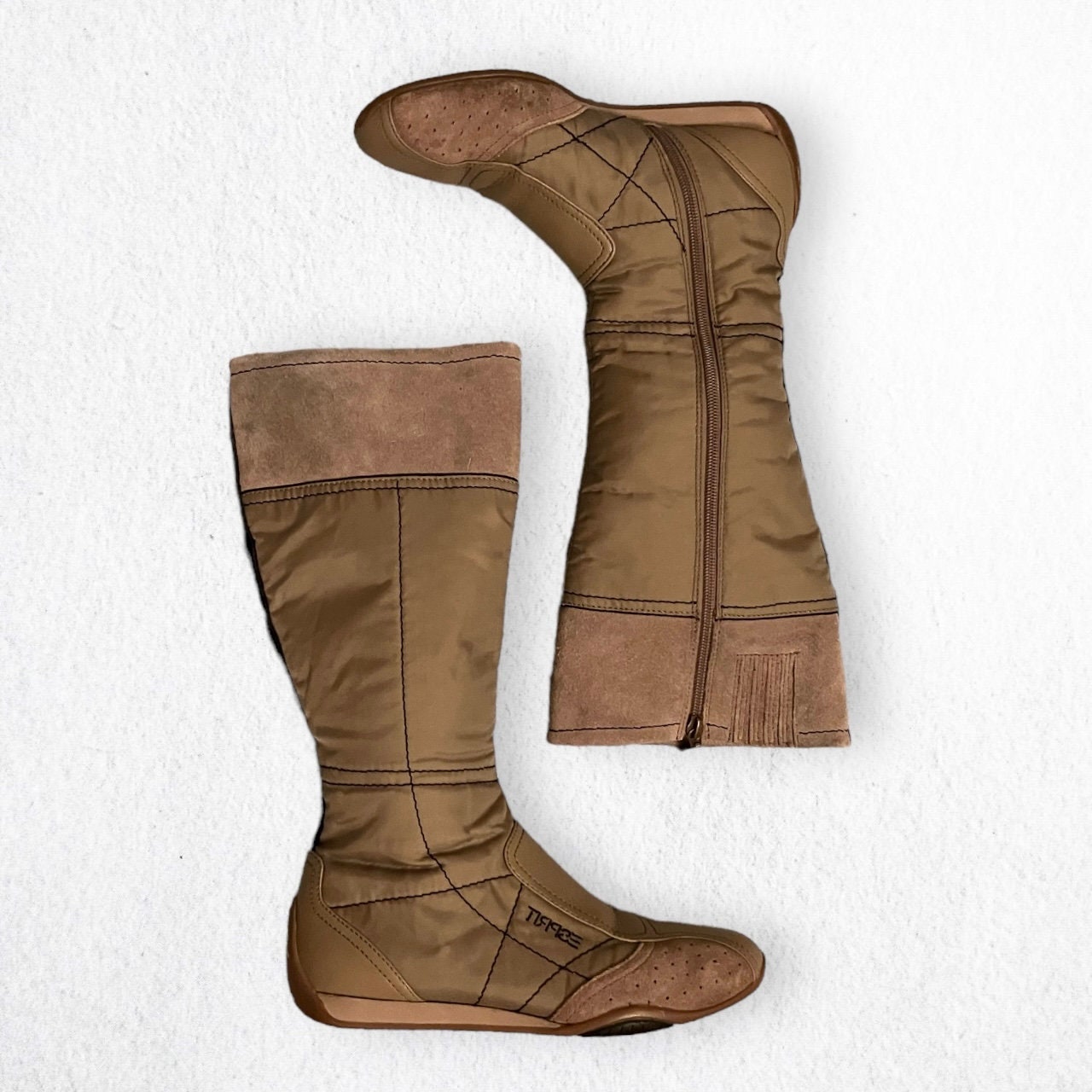 Y2K Vintage Boxing High Knee Boots Leather Archive Mostro 90s 00s 