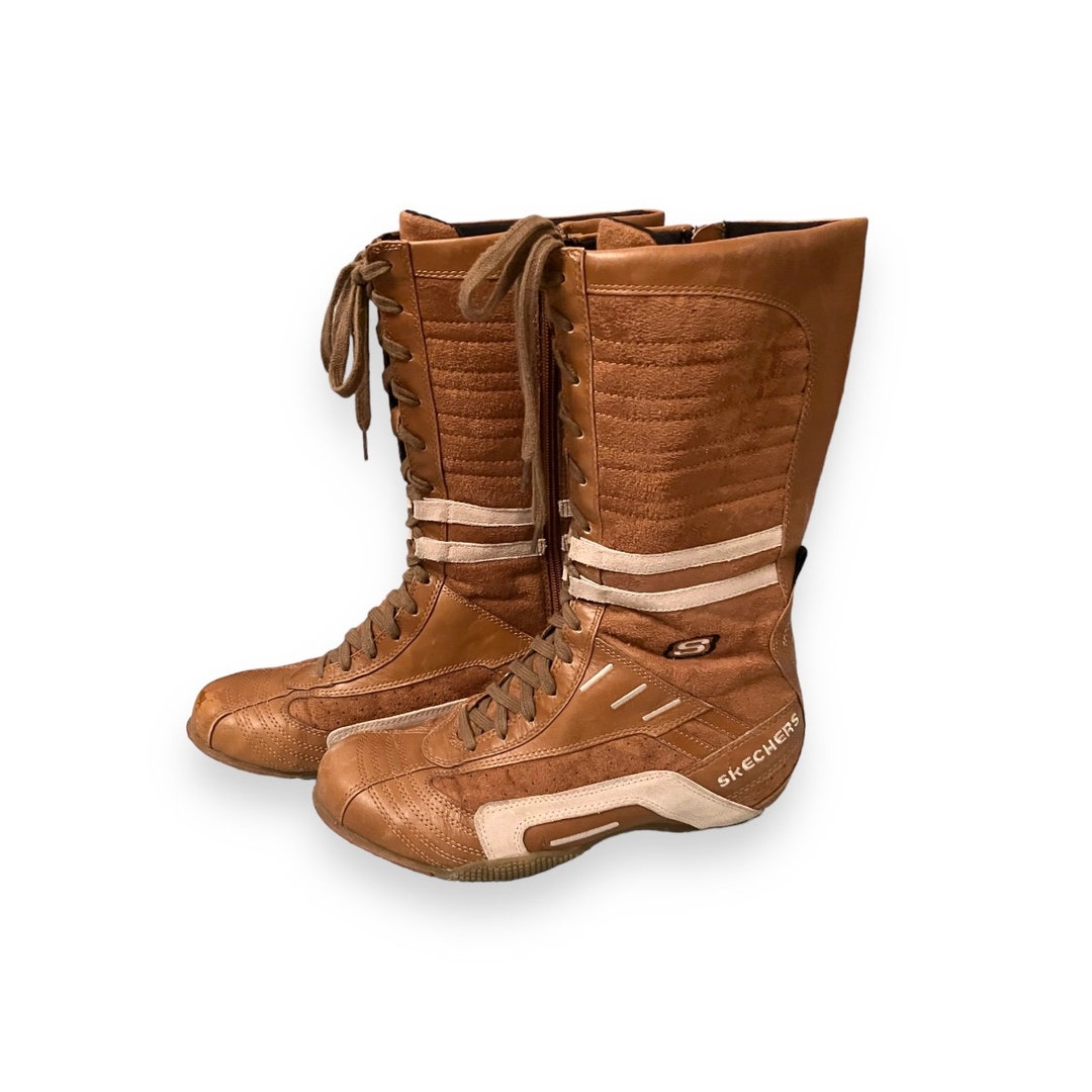 Extremely Rare Vintage SKETCHERS Boxing Boots Moto Boots Wrestling Boots UK4 Avant Garde Knee High Vintage Boots Streetwear Y2K Etsy UK