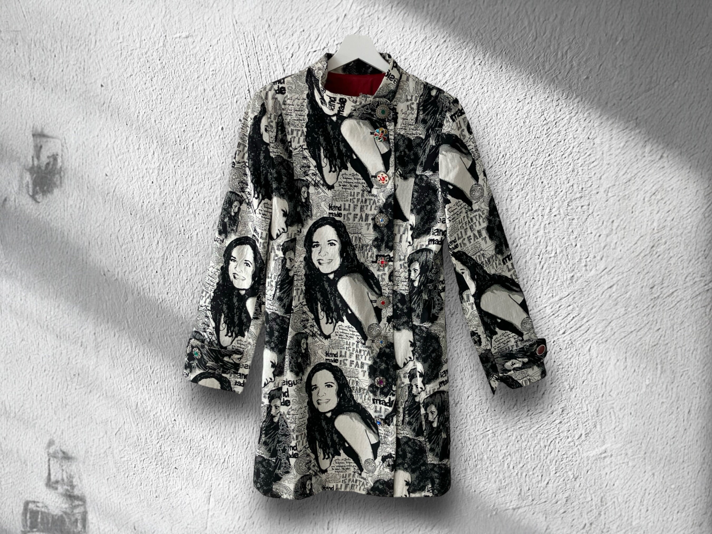 デシグアル Desigual 刺繍 ロングコート （グレー/ブラック
