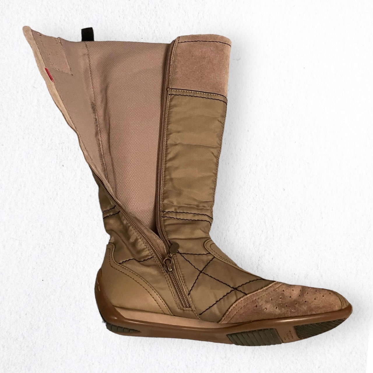Y2K Vintage Boxing High Knee Boots Leather Archive Mostro