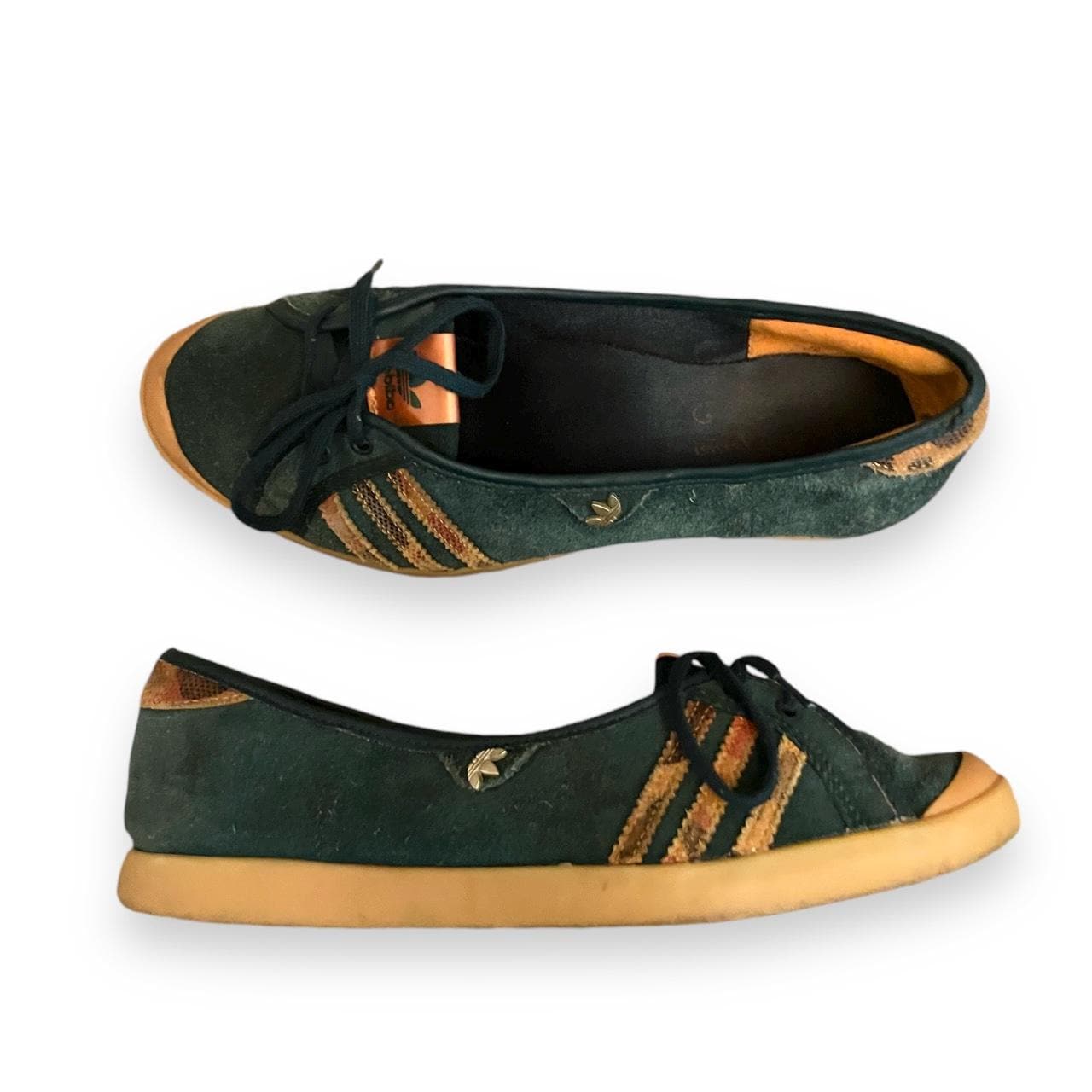 Adidas Adria Vintage 90s Leather Ballet Sneakers | Archive Y2K