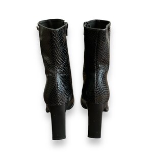 Vintage Buffalo London Leather Ankle Boots | 90s Y2K Square Toe Block Heel | Archive Statement Boots image 9